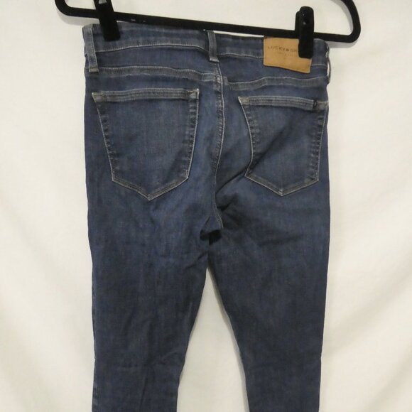 LUCKY BRAND - Mid Rise - Skinny - Ava | size 4/27 | Distressed Blue Denim Jeans - Picture 13 of 16